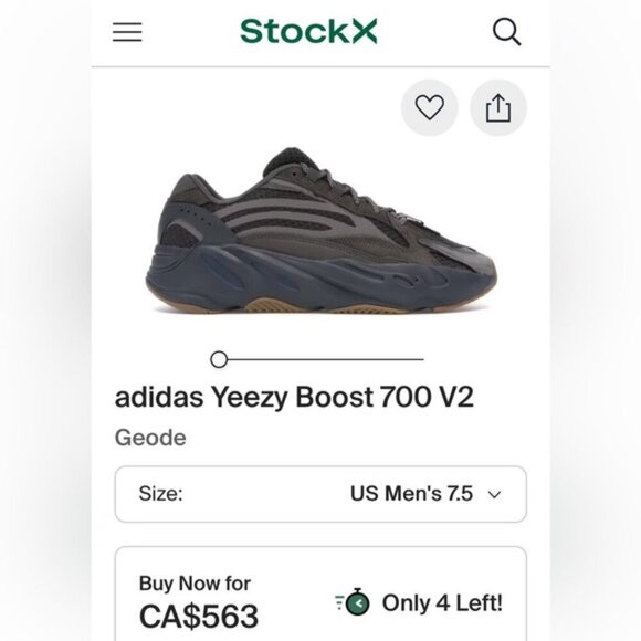 adidas Yeezy Boost 700 V2 Sneakers - Women's 7 / Men's 6 (2019) - Picture 11 of 12